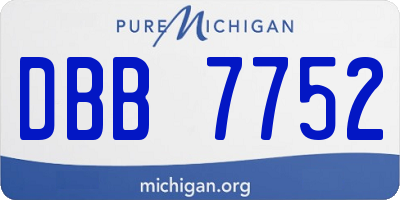 MI license plate DBB7752