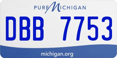MI license plate DBB7753