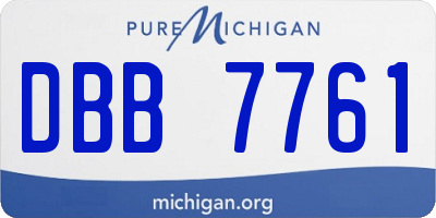 MI license plate DBB7761