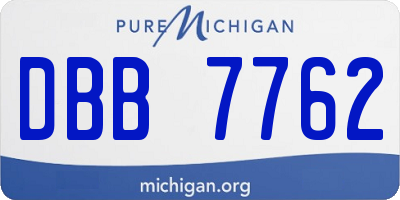 MI license plate DBB7762