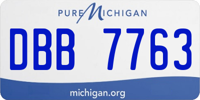 MI license plate DBB7763