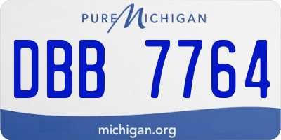 MI license plate DBB7764