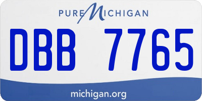 MI license plate DBB7765