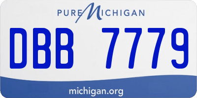 MI license plate DBB7779