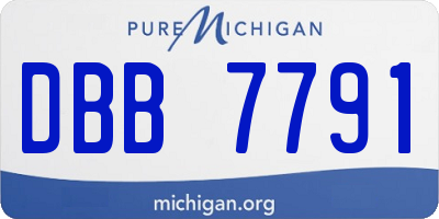 MI license plate DBB7791