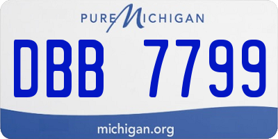 MI license plate DBB7799