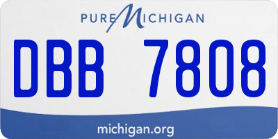 MI license plate DBB7808