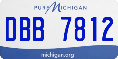 MI license plate DBB7812