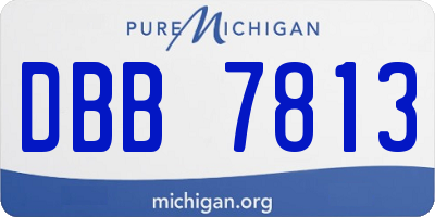 MI license plate DBB7813