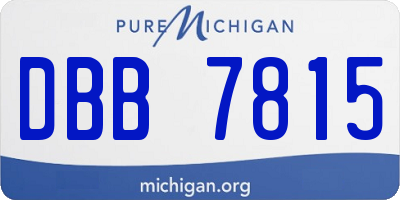 MI license plate DBB7815