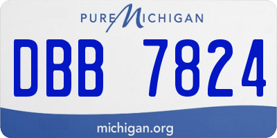 MI license plate DBB7824