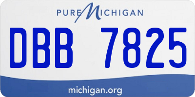 MI license plate DBB7825