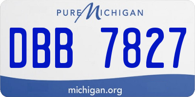 MI license plate DBB7827
