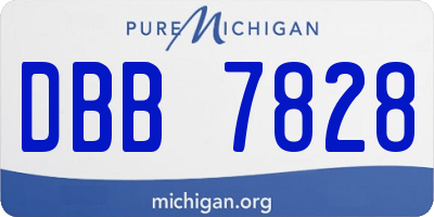 MI license plate DBB7828