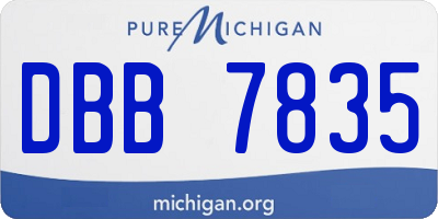 MI license plate DBB7835