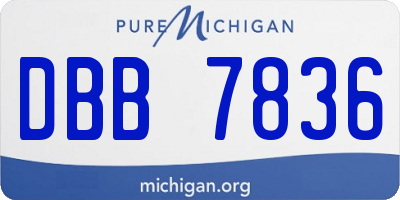 MI license plate DBB7836
