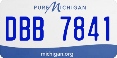 MI license plate DBB7841
