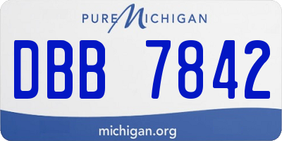 MI license plate DBB7842