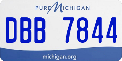 MI license plate DBB7844