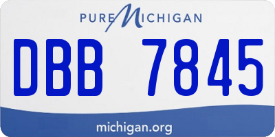 MI license plate DBB7845