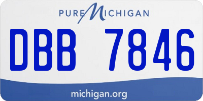 MI license plate DBB7846