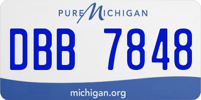 MI license plate DBB7848