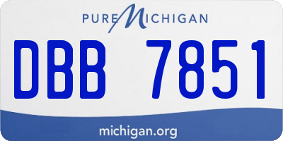 MI license plate DBB7851