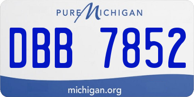 MI license plate DBB7852