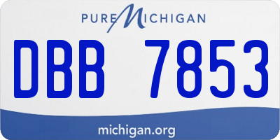 MI license plate DBB7853