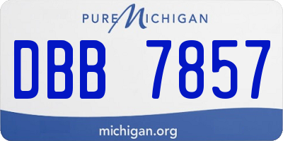 MI license plate DBB7857