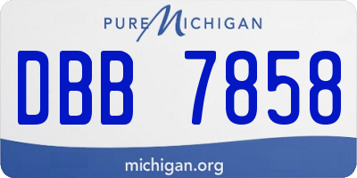 MI license plate DBB7858