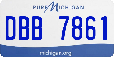 MI license plate DBB7861