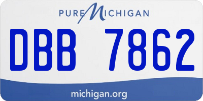 MI license plate DBB7862