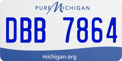 MI license plate DBB7864