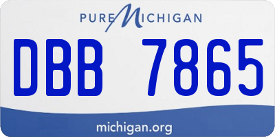 MI license plate DBB7865