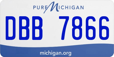 MI license plate DBB7866
