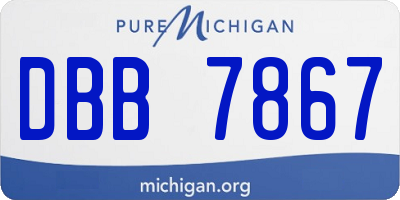 MI license plate DBB7867