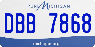 MI license plate DBB7868