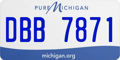 MI license plate DBB7871