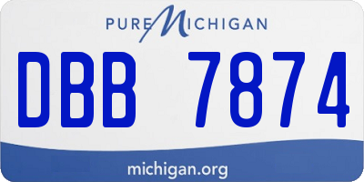MI license plate DBB7874