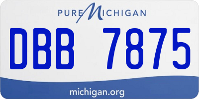 MI license plate DBB7875