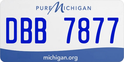 MI license plate DBB7877