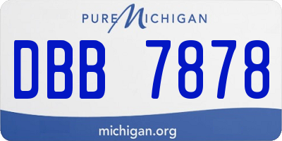 MI license plate DBB7878