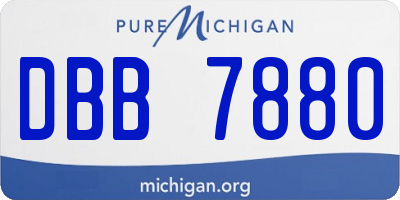 MI license plate DBB7880