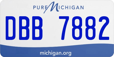 MI license plate DBB7882