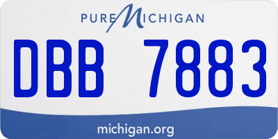 MI license plate DBB7883