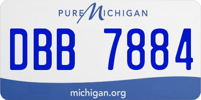 MI license plate DBB7884