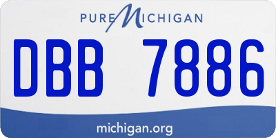 MI license plate DBB7886