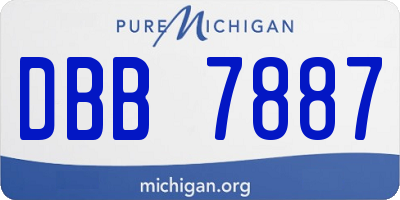 MI license plate DBB7887