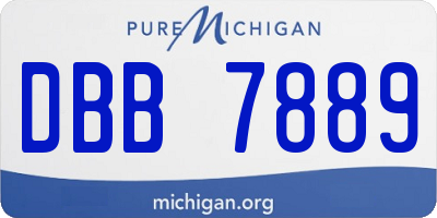 MI license plate DBB7889